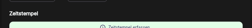 Baustein Zeitstempel beim Ausfüllen in der App-Webansicht mit dem Button Zeitstempel erfassen